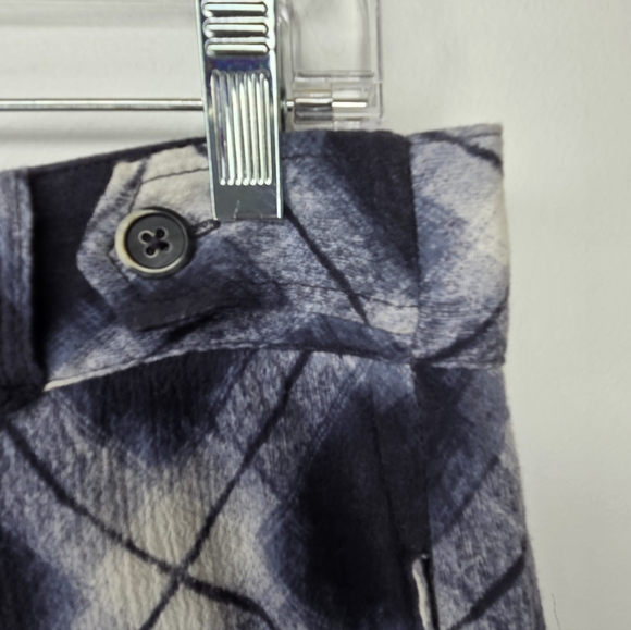 Free People Size 8 Blue and White Plaid Wide Pants - Picture 4 of 13